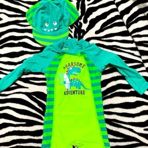 BONVERANO Sun Protection L/S One Piece Zip Sunsuit